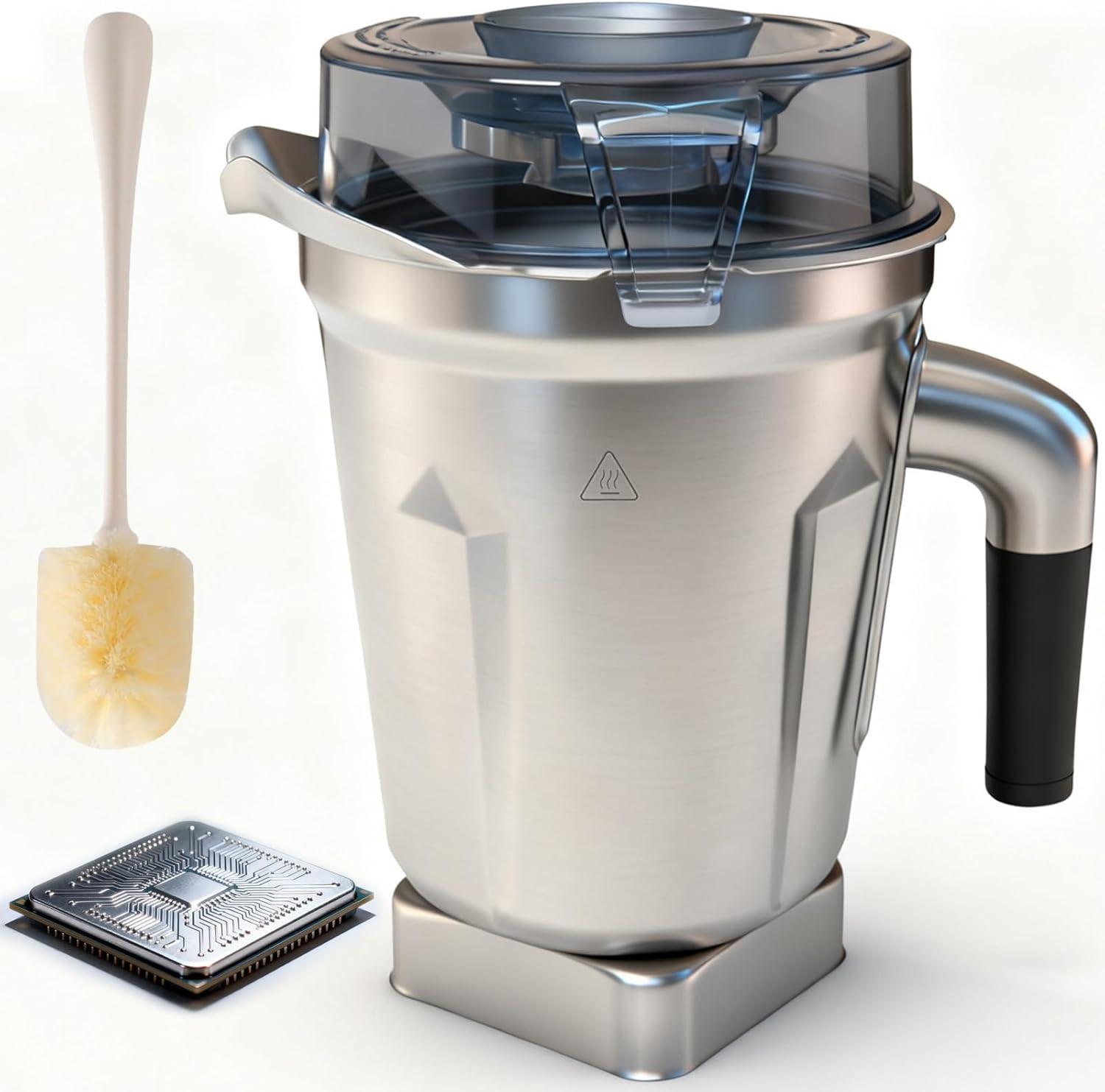 Built-In Chip 64Oz Stainless Steel Container Blender Pitcher