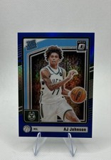 2024-25 Panini Donruss Optic - Rated Rookie AJ Johnson #277 Blue Prizm /49 (RC)