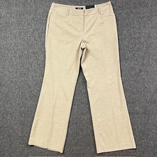 Apt.9 Pants Womens 10 Curvy Fit Trouser Leg Beige Office Dress Pants Stretch NEW