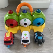 ELC EMERGENCY VEHICLE GARAGE LIGHTS SOUNDS CARS BUNDLE TOY POLICE FIRE AMBULANCE