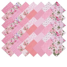 Pink Charm Packs for Quilting 5 inch - 5x5 Charm Squares Precut Quilting Fabr...