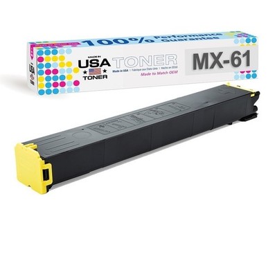 Compatible Yellow Toner for Sharp MX-61NT, MX2651, MX3070, MX3071