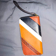 Womens Wristlet Wallet Black Brown Tan White ...