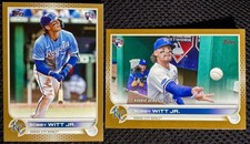BOBBY WITT JR. - ROOKIE “GOLD” /2022 💥 2022 Topps UPDATE US100 &amp; US187 RC logos