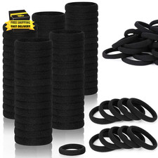 Hair Ties for Girls Elastic Hair Tie 200 PCS Black Soft for Medium Hair Hair Acc
