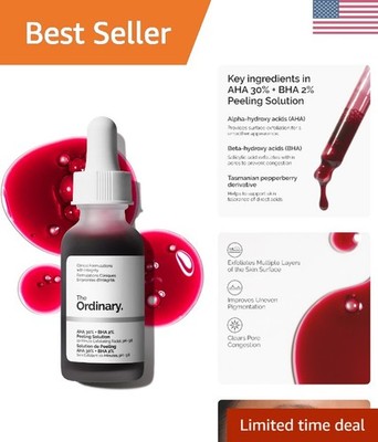 Advanced AHA 30% + BHA 2% Exfoliating Peel - Unscented 30mL for All Skin Types