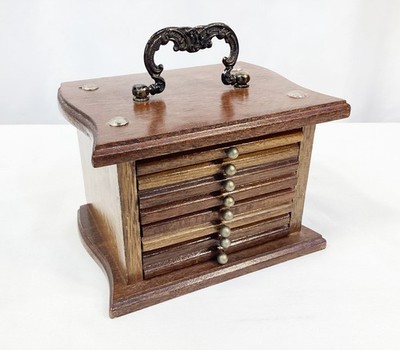 Vintage MCM Wooden Case Cork Coasters Set of 8 a Price Import