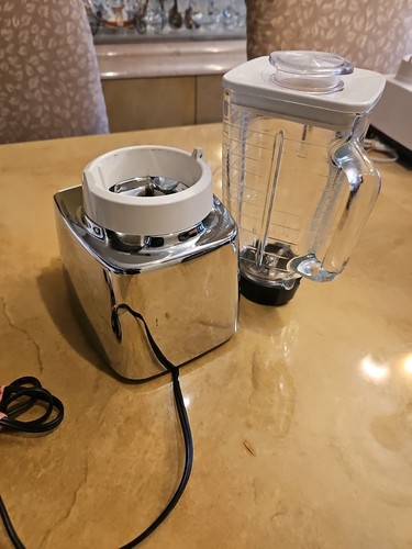 Vintage Osterizer Galaxie Blender Mixer 5 Cup Glass Jar Chrome 861-06H - Picture 6 of 10