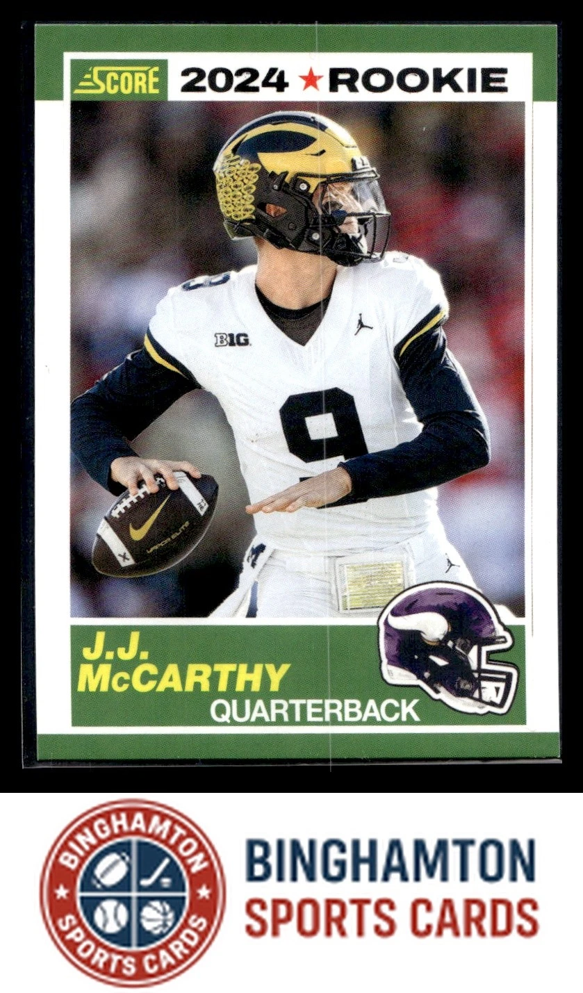 JJ McCarthy Panini Score 35th Anniversary Rookie #8 Pink