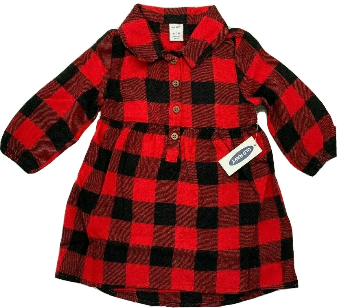 red and black plaid flannel dress