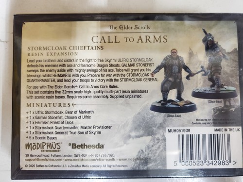 5 figuras de The Elder Scrolls Call to Arms Stormcloak Chieftains - Imagen 2 de 3