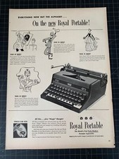 Vintage 1940s Royal Portable Typewriter Print Ad thumbnail
