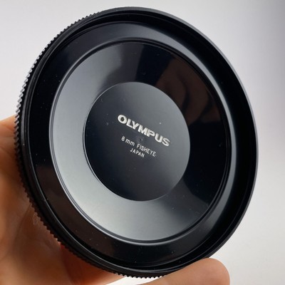 original OLYMPUS OM 8mm Fisheye FRONT CAP Lens screw in ultra wide rare vintage