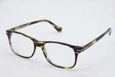 NEW ROCCO MATTHEW ASHER COL. 192 BROWN HORN AUTHENTIC FRAMES EYEGLASSES 52-17
