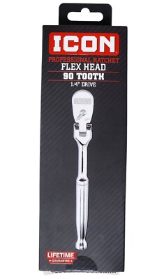 ICON 1/4 in. Drive Professional 90 Tooth Flex Head Chrome