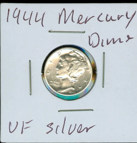 1944 Silver Mercury Dime VF
