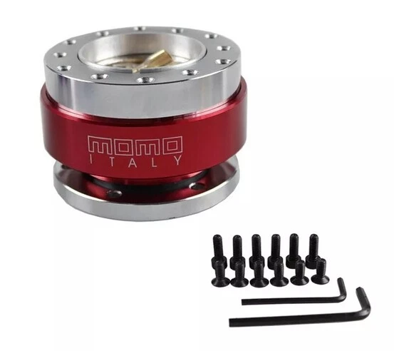 MOMO Black Carbon Fibre Steering Wheel Quick Release Hub Adapter Snap Boss Kit - Image 3 of 4