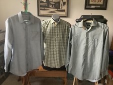 Lot of 3 PAUL FREDRICK Men's Button-Up Long Sleeve DRESS SHIRTS Size 16.5 x 34