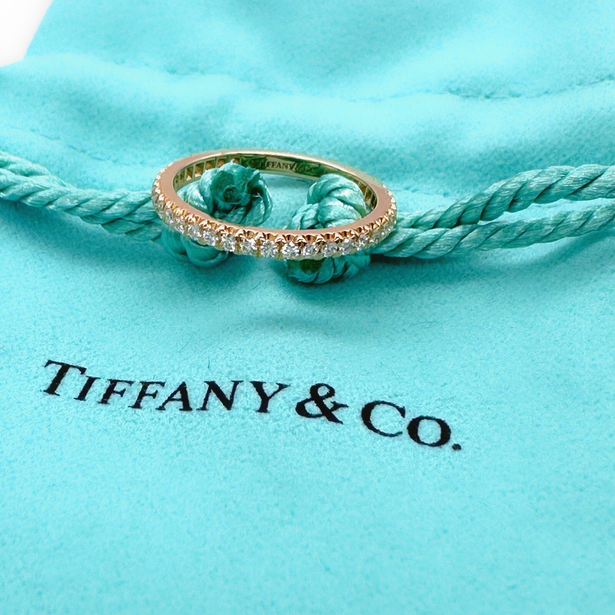 Tiffany Co Solestes Rose Gold Full Eternity Band Ring