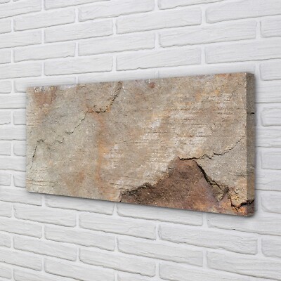 Tulup Leinwandbild 120x60 Wandkunst Marmorsteinmauer
