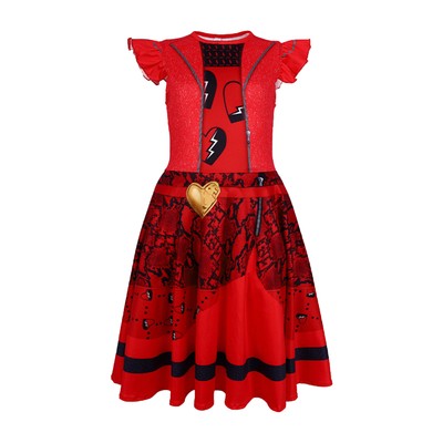 1 Stück Descendants 4 The Rise Of Red Halloween-Kostüm für Mädchen, Cosplay-