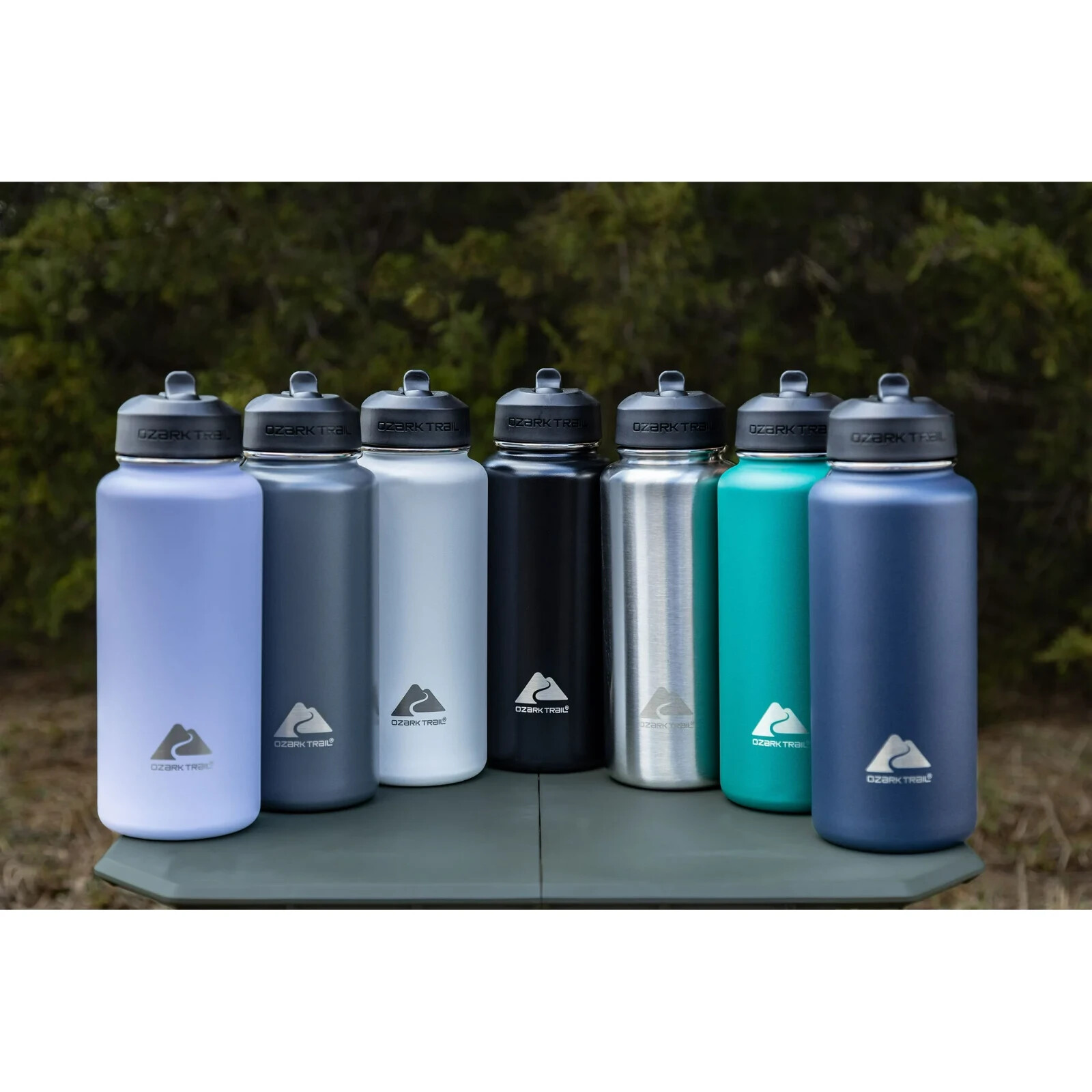 Ozark Trail 32 fl oz Black Insulated Stainless Steel Wide Mouth Water