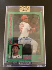 2019 Topps Clearly Authentic Victor Robles 1984 Topps Green Auto 99/99 Nationals