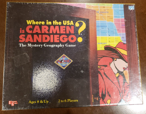 Vintage Where in the USA is Carmen Sandiego Board Game 1993 Brand New