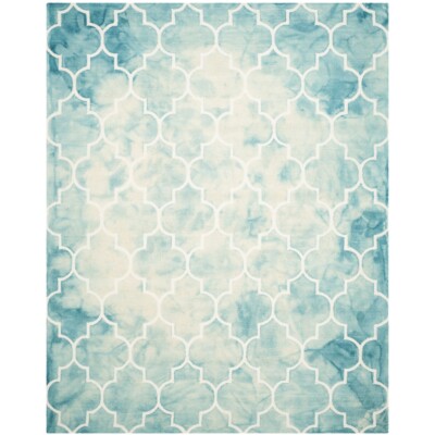SAFAVIEH Dip Dye DDY535D Handmade Turquoise / Ivory Rug