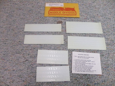 Middle Division decals O OSV-1  Pennsylvania box car symbols yell wh    J109