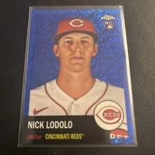 NICK LODOLO 2022 Topps Chrome Platinum #97 Blue Mini-Diamond Refractor RC REDS