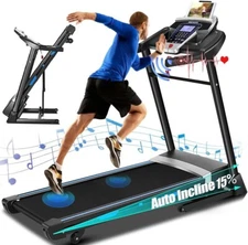 15% Auto Incline Folding Heavy Duty Running/Walking Treadmill Machine for Home🏂