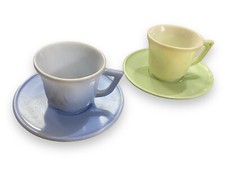 Vintage Child Dish Tea Cup  Saucer Pastel Hazel Atlas Moderntone Little Hostess