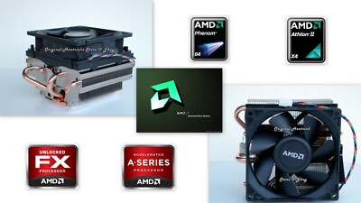 AMD FX Cooler for FX-8300-FX-8320-FX-8350 Processor-CPU with New Near Silent Fan