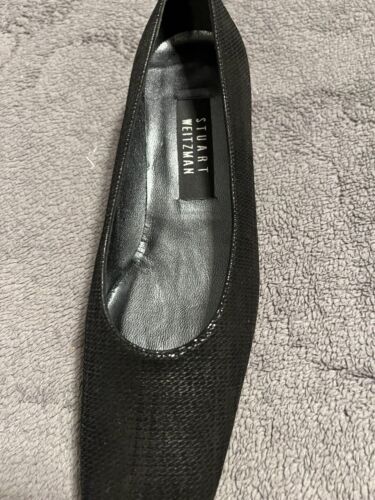 NIB Stuart Weitzman Anyday Nero Scottish Nappa Pump Shoes Size 7.5 Black Slip On - Picture 3 of 5
