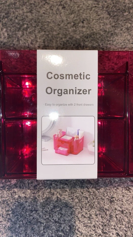 Hot Pink Acrylic makeup organizer - Image 4 of 4