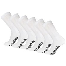 12 Pairs  Gripper Non Skid Diabetic Cotton Crew Socks Non Binding Loose Fit Top