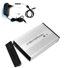 CASE BOX HDD ESTERNO PER HARD DISK 3.5 SATA USB 3.0 ALLUMINIO ALIMENTATORE