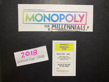 Tarjeta de destino Monopoly Millennials National Park 2018