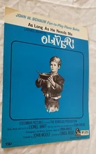 AS LONG AS HE NEEDS ME Sheet Music Vintage 1968 Movie Song OLIVER Guitar Show 