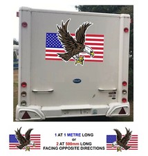 Bald Eagle + USA Flag for Van / Motorhome / Camper / Caravan Bailey Swift etc
