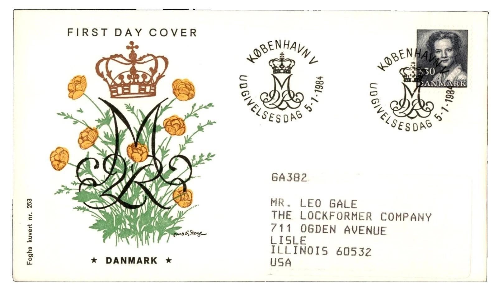 花卉丹麦和法罗塞邮票