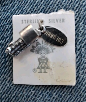 VTG Maisel Trading Post Columbia Sterling Silver LOCOMOTIVE TRAIN Engine Charm