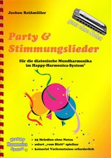 Mundharmonika-Spielheft OHNE Noten: Party & Stimmungslieder  - für Bluesharp