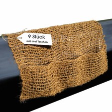 Kokos - Pflanztasche natur - 1m breit | 3 Fächer -  9 Stück