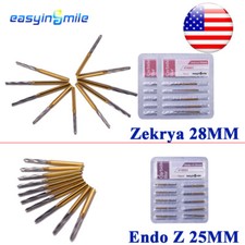 10Pc Dental Lab ENDO-Z Burs Carbide Tungsten Drill Trim Finishing FG Zekrya 25MM