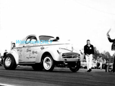 ''Stone Woods & Cook'' 1941 Willys AA/Gasser & ''Flagman'' PHOTO! #(2b)