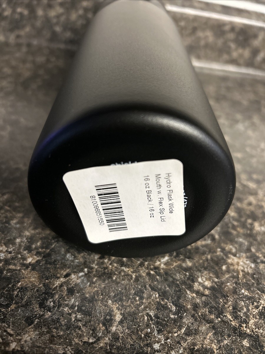 Hydro Flask Wide Mouth Bottle Black with Flex Sip Lid 16 oz New | eBay