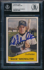 1979 TCMA West Haven #7 Buck Showalter xrc rookie signed auto BAS BECKETT crisp