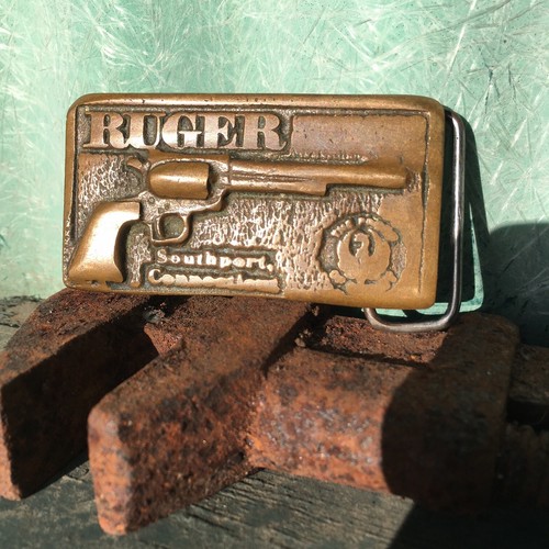 vintage brass Sturm & RUGER Revolver Belt Buckle eBay